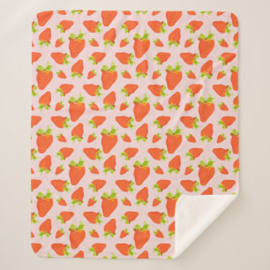 Strawberry Milk Sherpa Blanket
