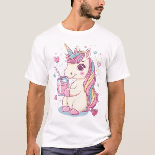 Strawberry Milk Unicorn (2) T-Shirt