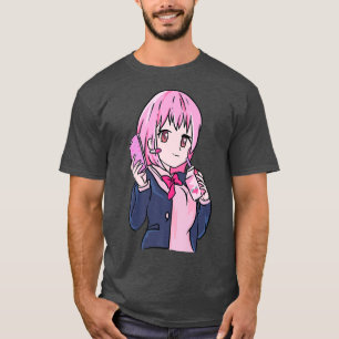 Strawberry Milkshake Cute Japan Aesthetic  Anime O T-Shirt