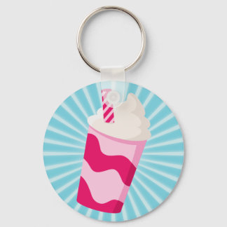 Strawberry Milkshake Key Ring