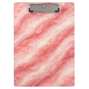 Strawberry Milkshake Marble Texture Clipboard