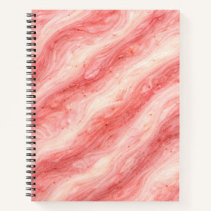 Strawberry Milkshake Marble Texture Notebook