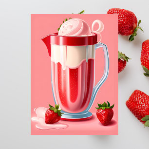 Strawberry Milkshake, Postcrossing Postcard