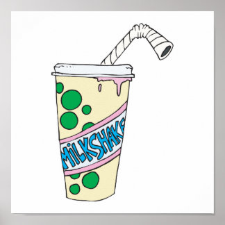 strawberry milkshake poster
