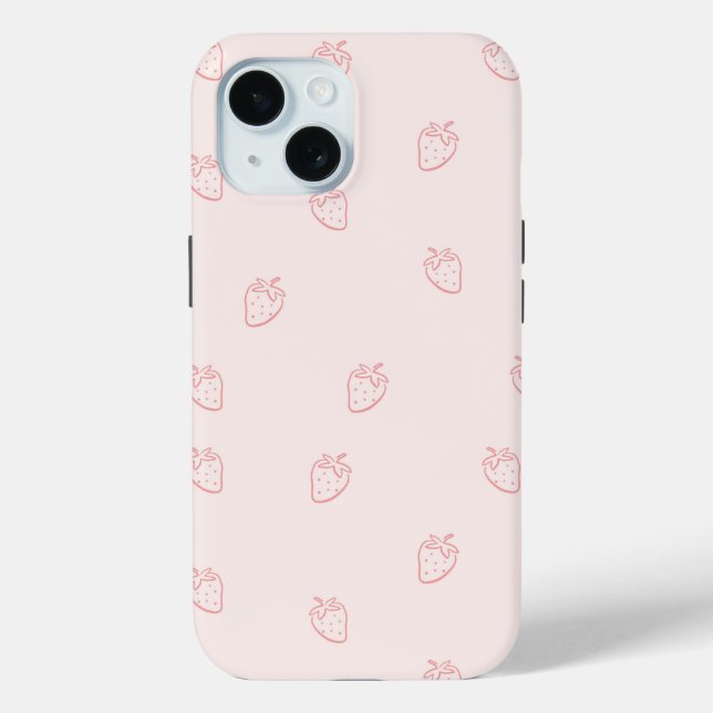 Strawberry Minimalism Case-Mate iPhone Case (Back)