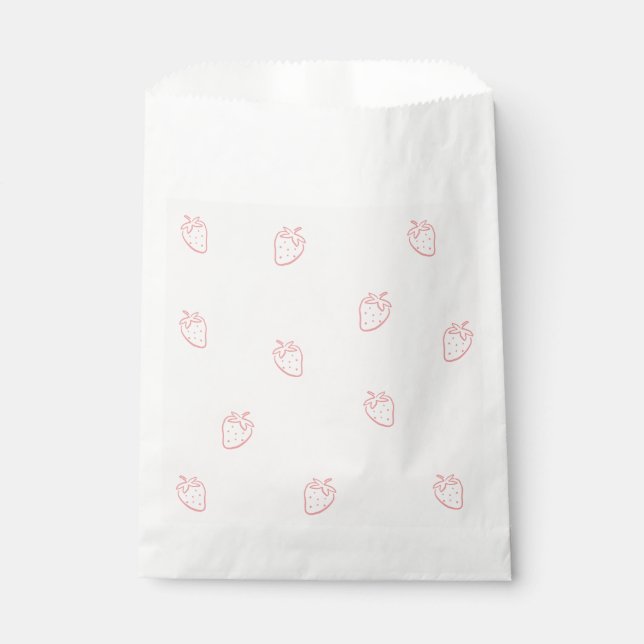 Strawberry Minimalism Favour Bags (Front)