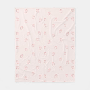 Strawberry Minimalism Fleece Blanket