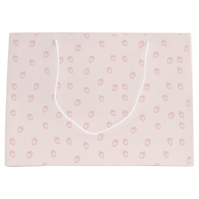  Strawberry Minimalism Large Gift Bag (Front)