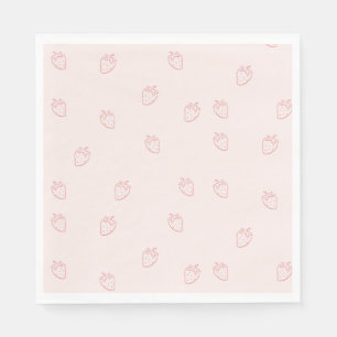Strawberry Minimalism Napkin