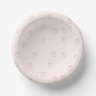 Strawberry Minimalism Paper Plate