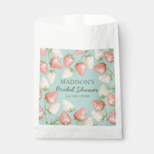 Strawberry Mint Green Garden Bridal Shower  Favour Bags