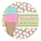 Strawberry Mint Ice Cream Birthday Party Sticker