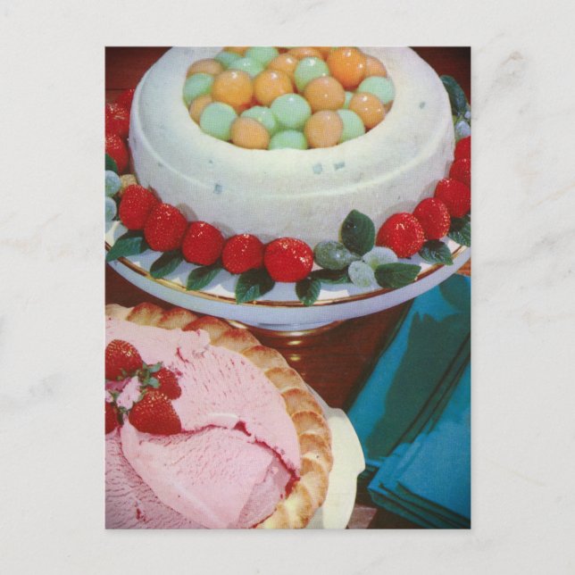 strawberry & mint postcard (Front)