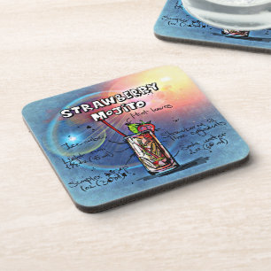 Strawberry Mojito (#11 of 12 Drink Recipe Sets) Coaster