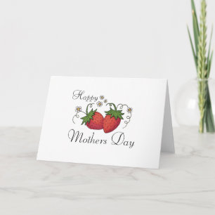 Strawberry Mothers Day greeting card