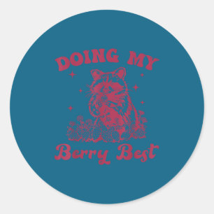 Strawberry Motivation Cute Berry Lover Classic Round Sticker