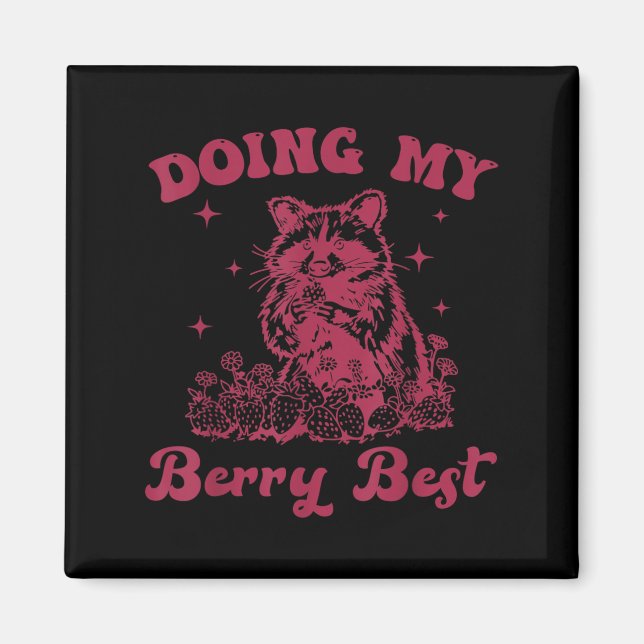 Strawberry Motivation Cute Berry Lover  Magnet (Front)