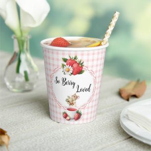 Strawberry Mouse Baby Shower-Paper Cups