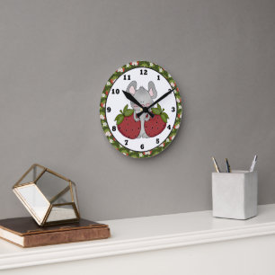 Strawberry Mouse kitchen clock