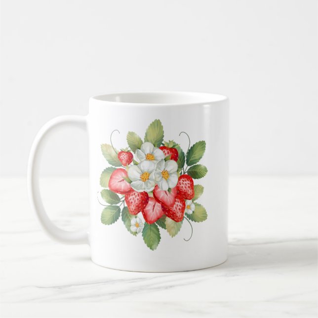STRAWBERRY MUG COFFEE CUP TEA FLOWER  (Left)