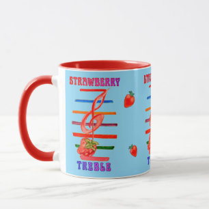 STRAWBERRY MUSIC NOTE DESIGNED MUG