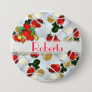 Strawberry Name Button ~ Button/Pin