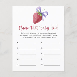 Strawberry - Name that baby Food shower game