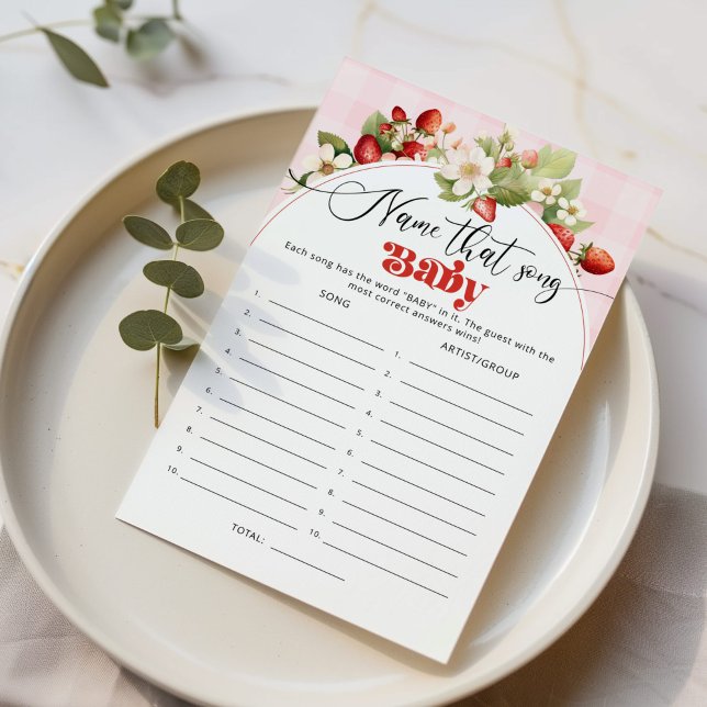 Strawberry Name that song baby shower game (Creator Uploaded)
