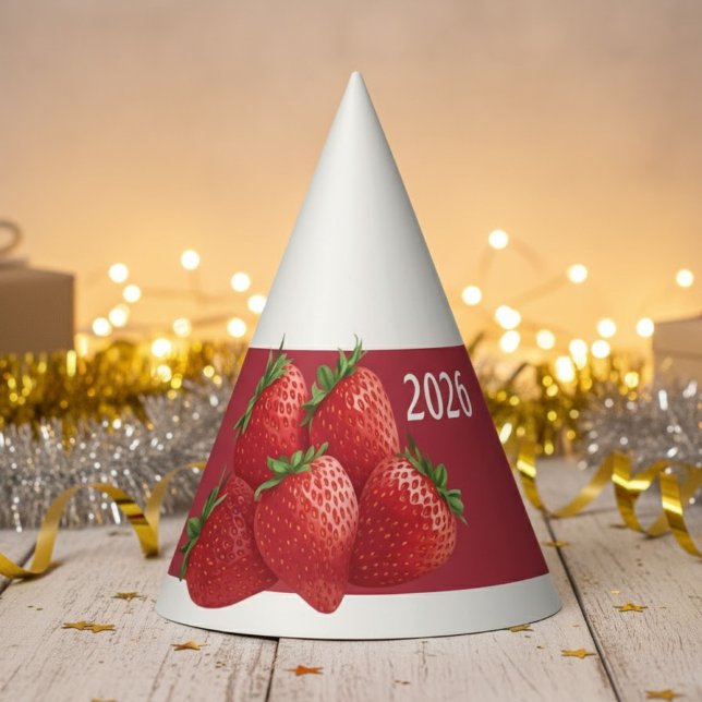 Strawberry New Year's Eve Party Hat (Creator Uploaded)