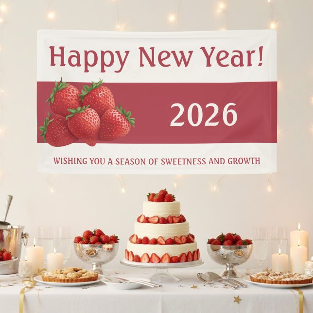 Strawberry New Year's Eve Red Banner (Creator Uploaded)