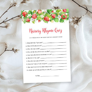 Strawberry Nursery Rhyme Quiz Game