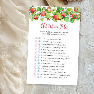 Strawberry Old Wives’ Tales Baby Shower Game