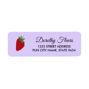 Strawberry on purple