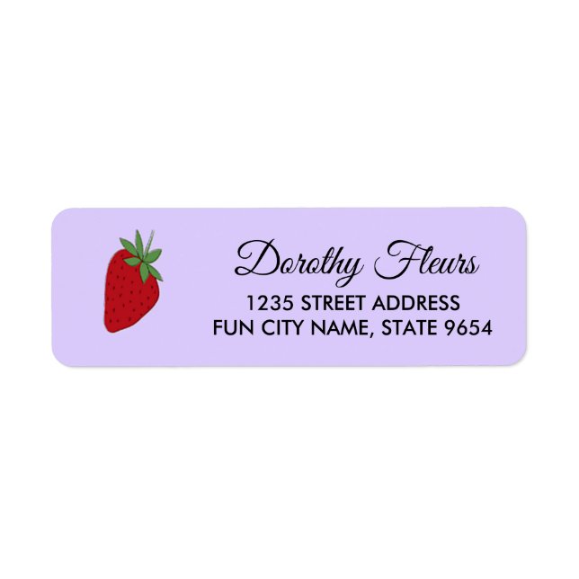 Strawberry on purple (Front)