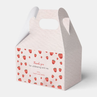 Strawberry One Birthday  Favour Box