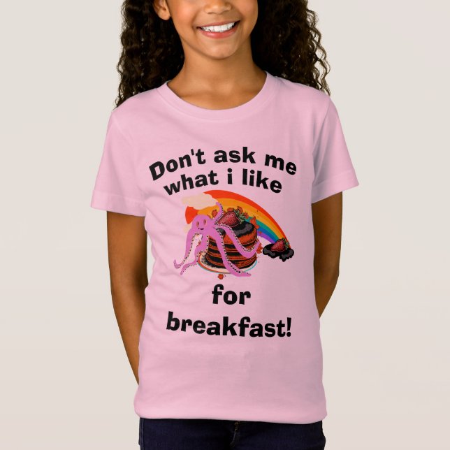 Strawberry Pancakes funny colourful Rainbow magic  T-Shirt (Front)