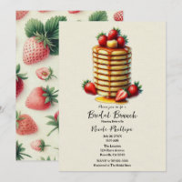 Strawberry Pancakes Stack Bridal Brunch Shower