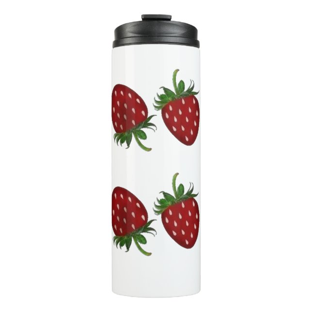 Strawberry Panel Thermal Tumbler (Front)