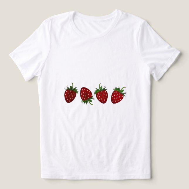 Strawberry Panel Tri-Blend Shirt (Design Front)