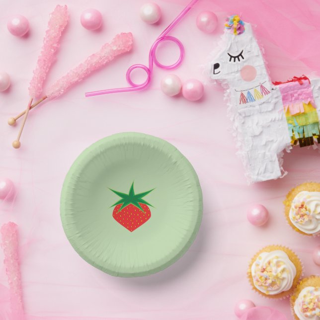 Strawberry Paper Bowls Plate (Party)