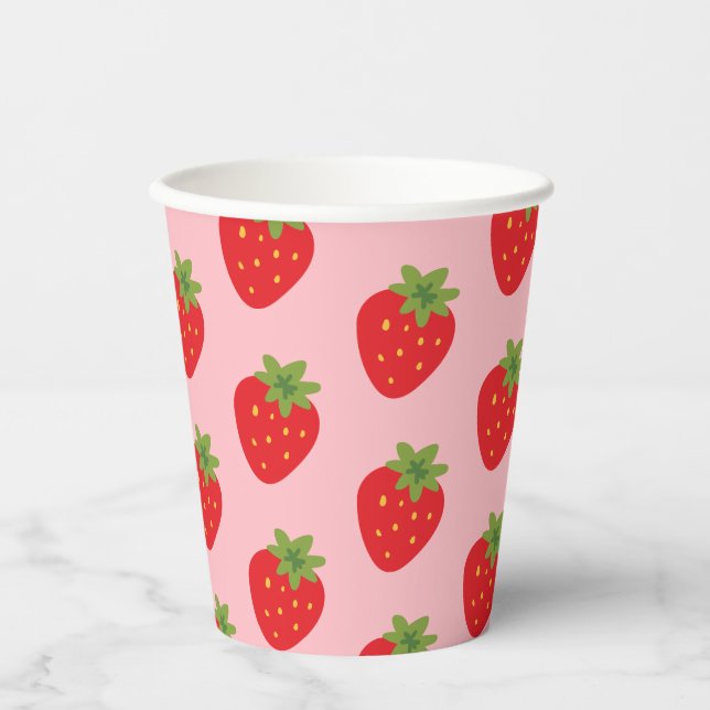 Strawberry  paper cups (Front)