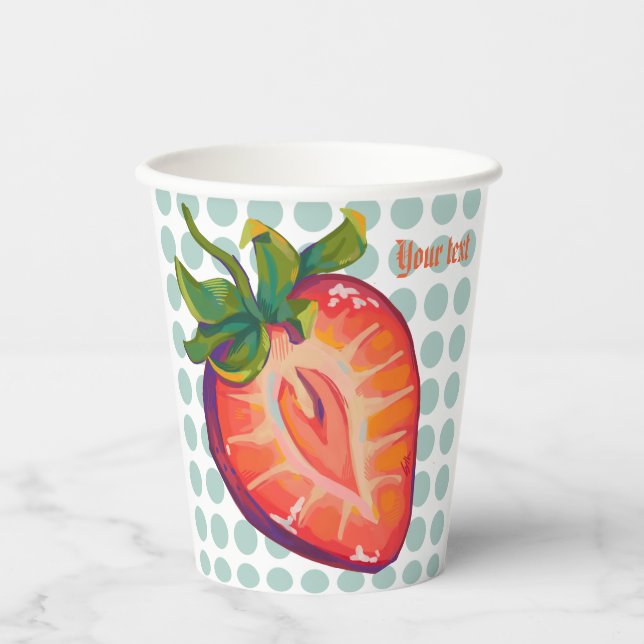 Strawberry  paper cups (Front)