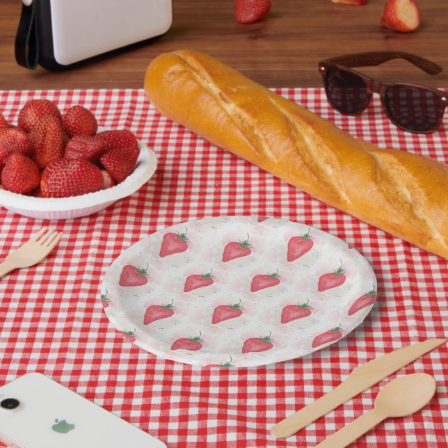 Strawberry Paper Plate (Picnic)