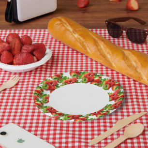 Strawberry  paper plate