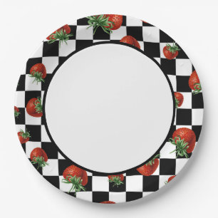 Strawberry paper plate
