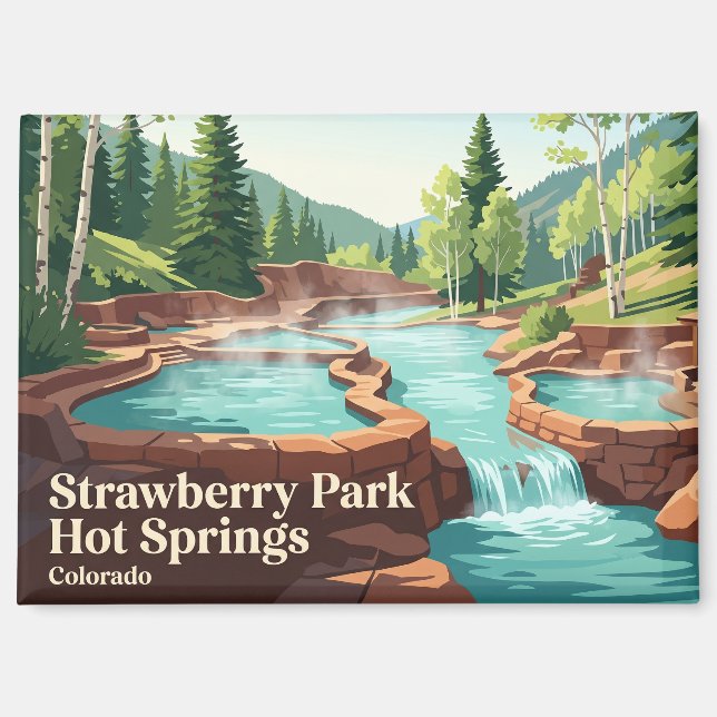 Strawberry Park Hot Springs USA Magnet (Front)