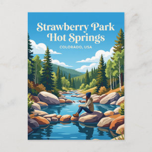 Strawberry Park Hot Springs USA Postcard