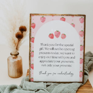 Strawberry Party Gifts Sign