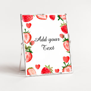 Strawberry Party Sign Decor   Party Table Sign