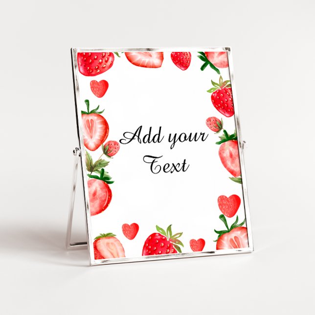 Strawberry Party Sign Decor | Party Table Sign (Creator Uploaded)